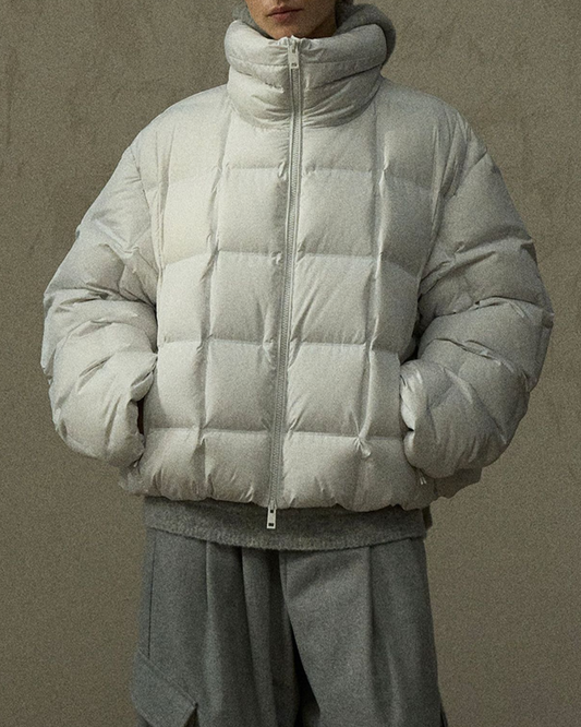 スタンドカラードローコードダウンコート 10260