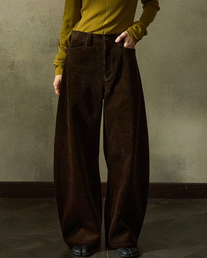 ハイウエストコーデュロイカーブパンツ 10205