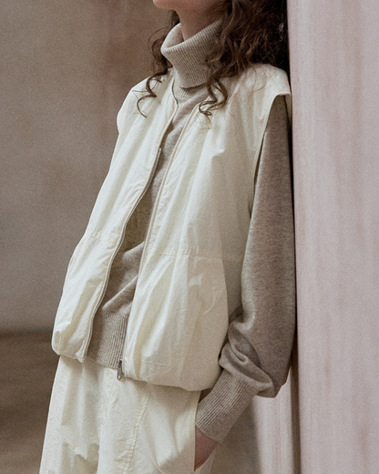 レイヤードジッパーベスト 10181