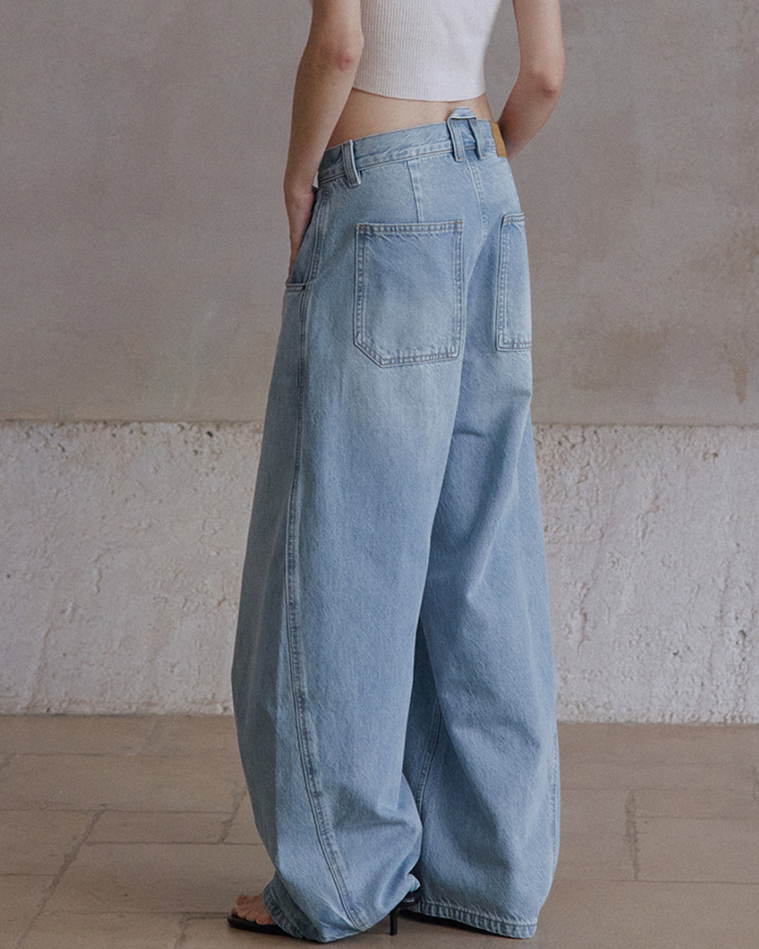 ウオッシュシミターデニムパンツ 10230