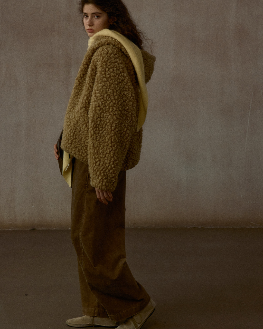 フーディーボアオーバージャケット 10326