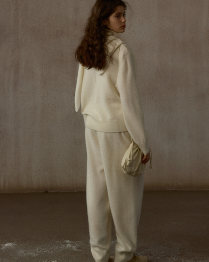 クロップドウエストゴムカジュアルパンツ 10312