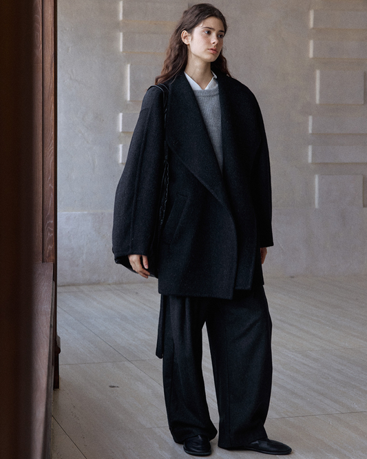 ロングラペルコート 10174