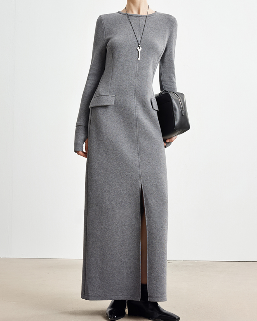 シームラインロングスリムワンピース 10330