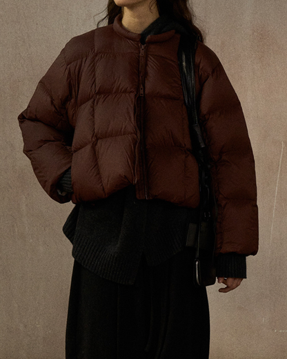 クルーネックドローコードショートコート 10268