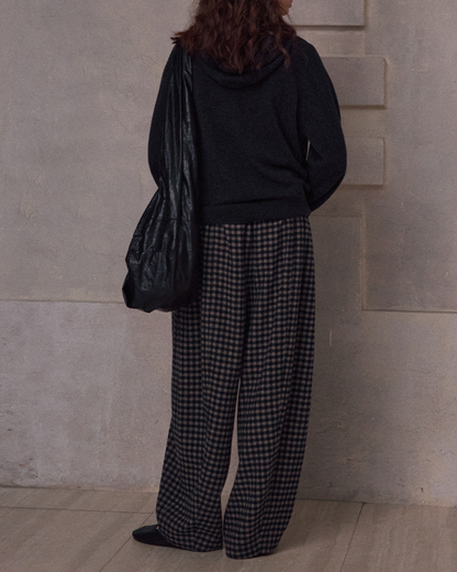 ウエストシャーリングチェック柄パンツ 10180