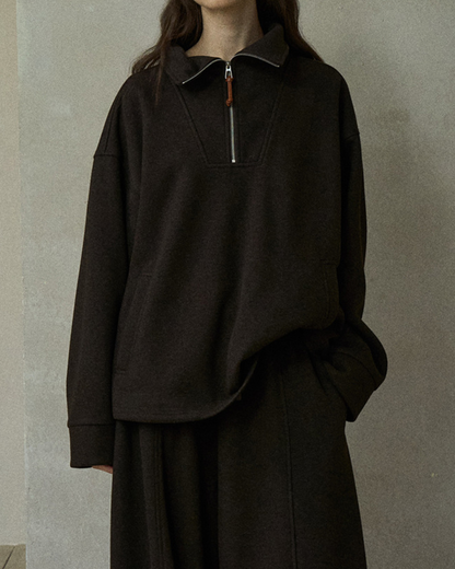 【セットアップ可能】ハーフジッパースウェットプルオーバー 10211