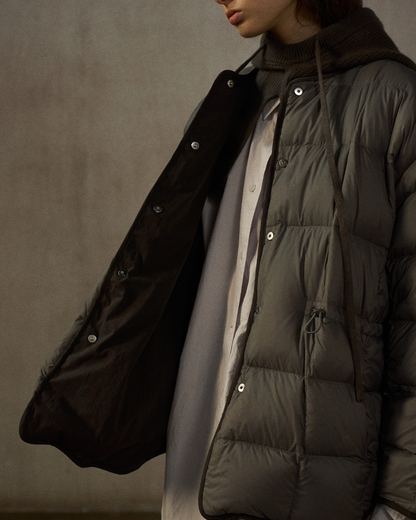 バイカラーリバーシブルダウンコート 10248
