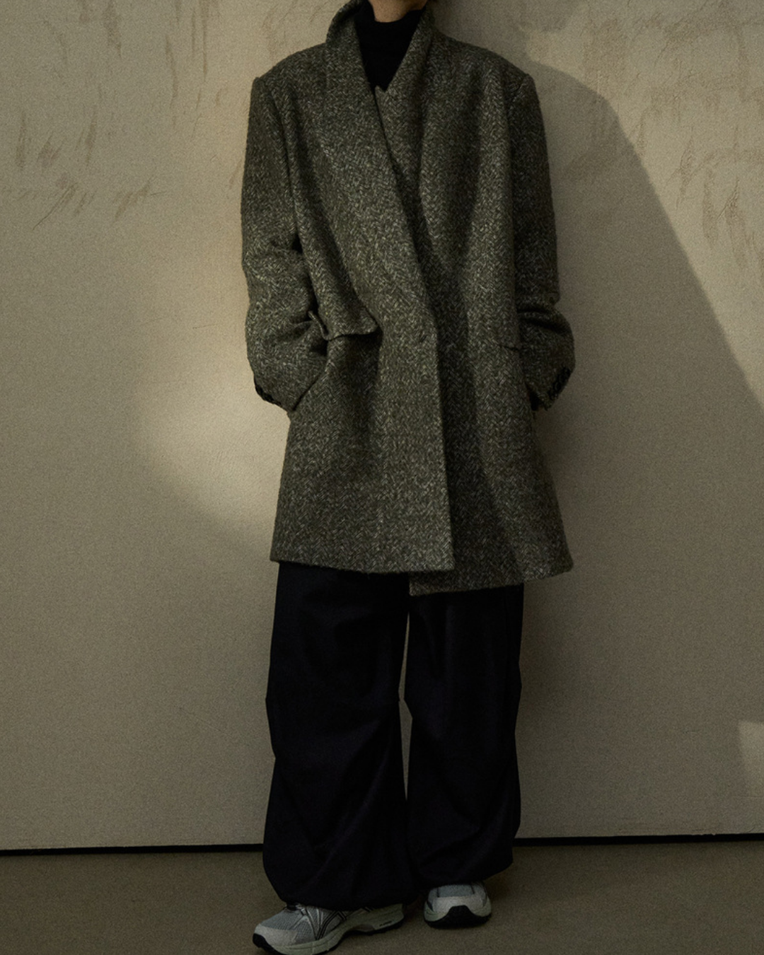 ヘリンボーンミディコート 10259