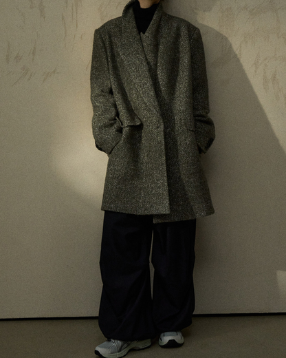 ヘリンボーンミディコート 10259