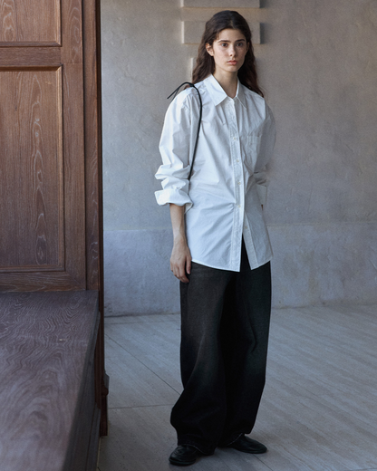 ウエストタックロングブラウス 10165