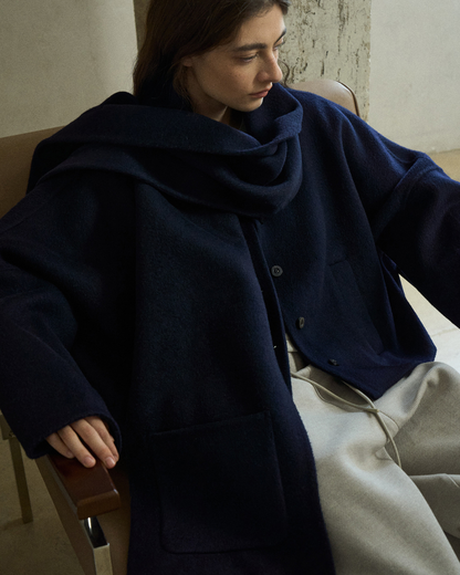 シェルネックマットショートコート 10428