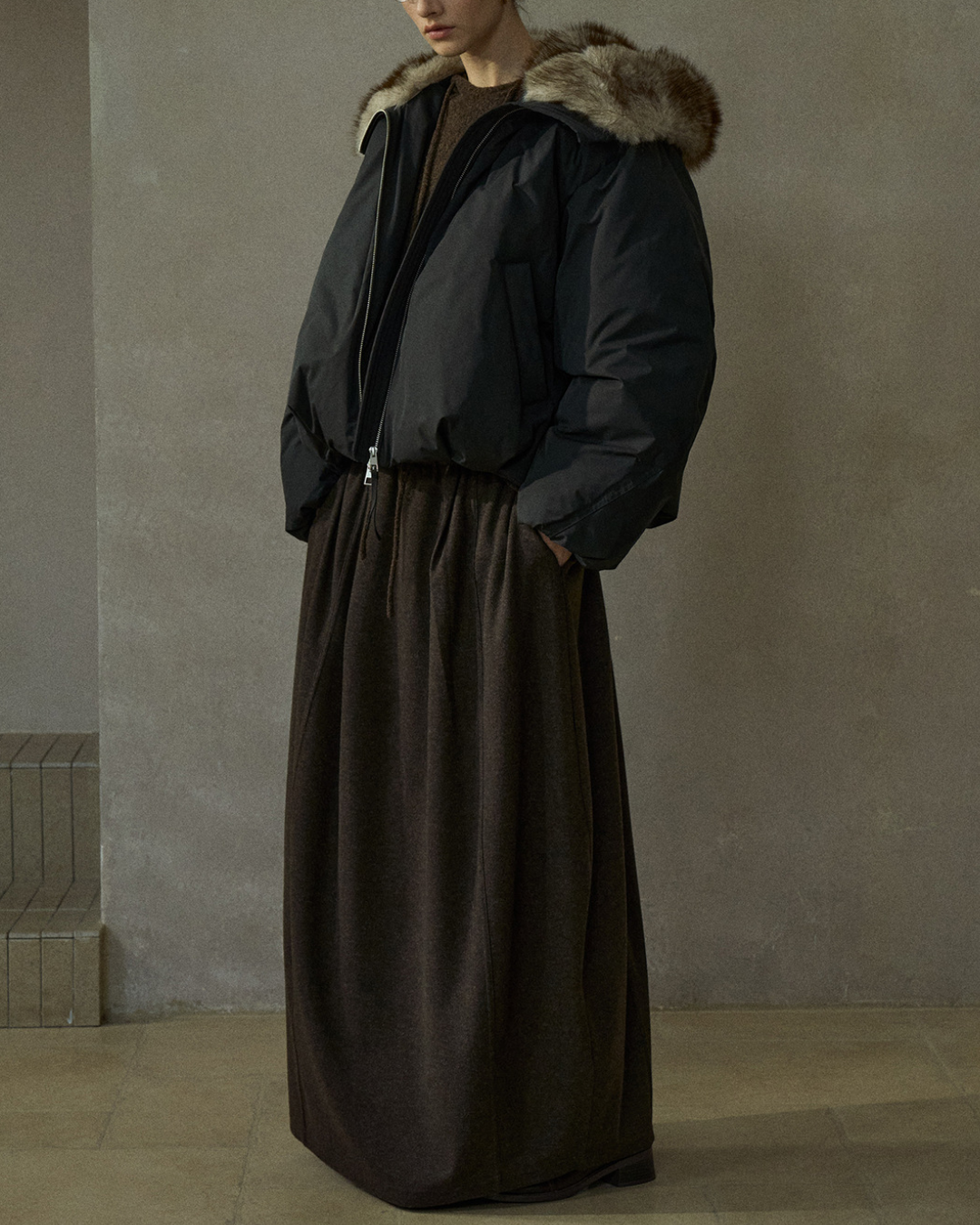 フェイクファーショートコート 10256