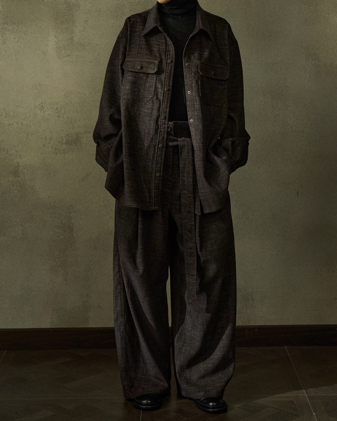 ツーカラーストラップカジュアルパンツ 10222