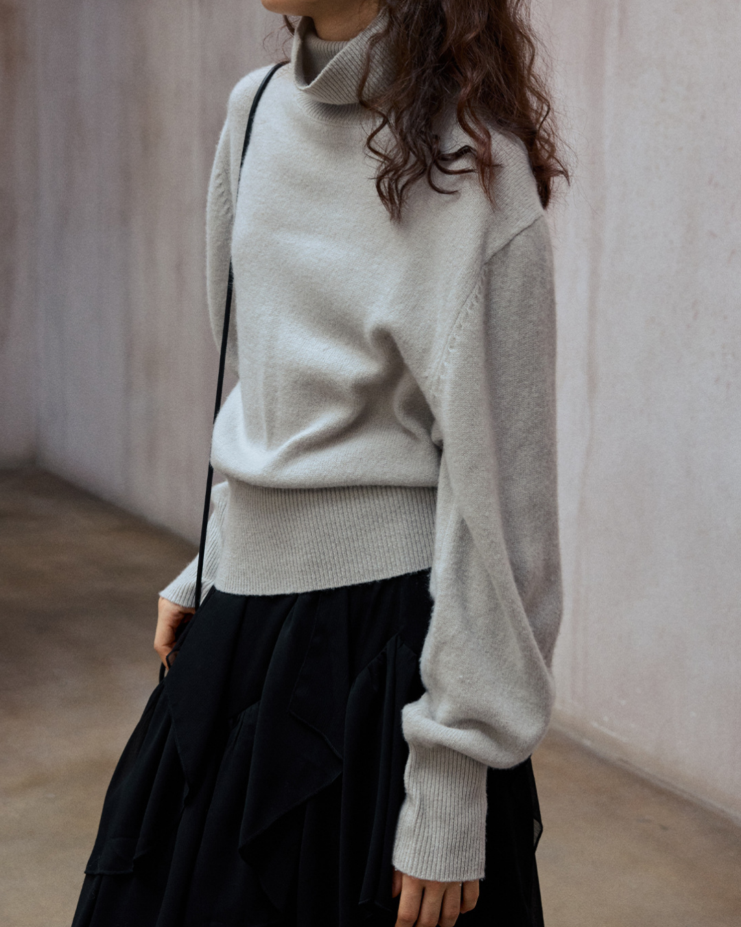 ハイカラーニットプルオーバー 10195