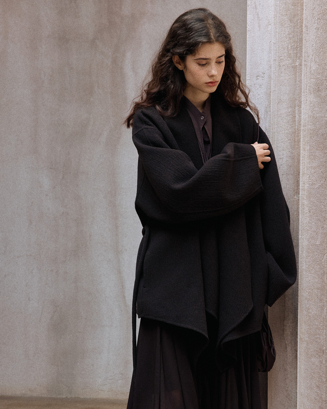 ビッグカラーデザインロングジャケット 10170