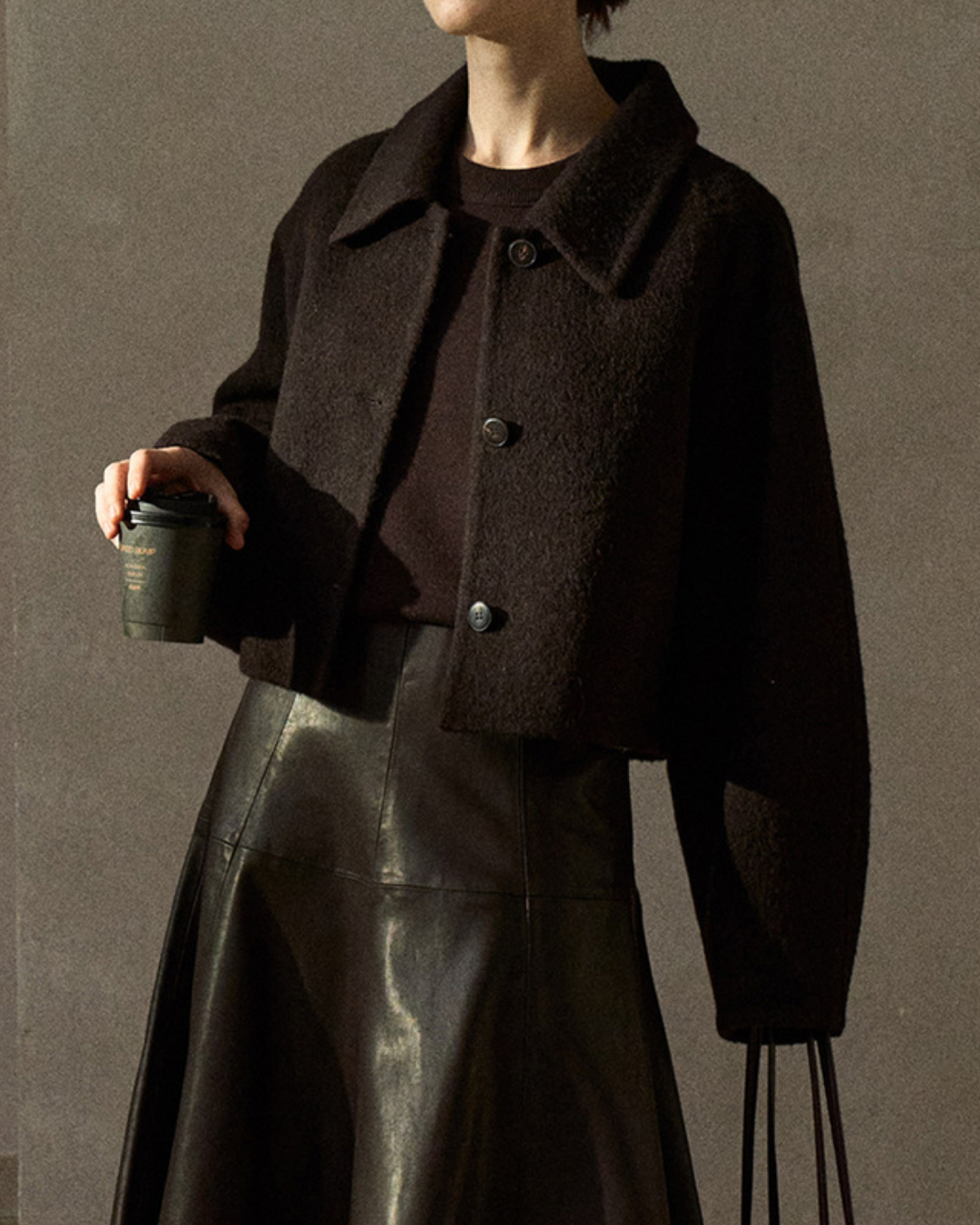 シングルブレストショートフリースジャケット 10296