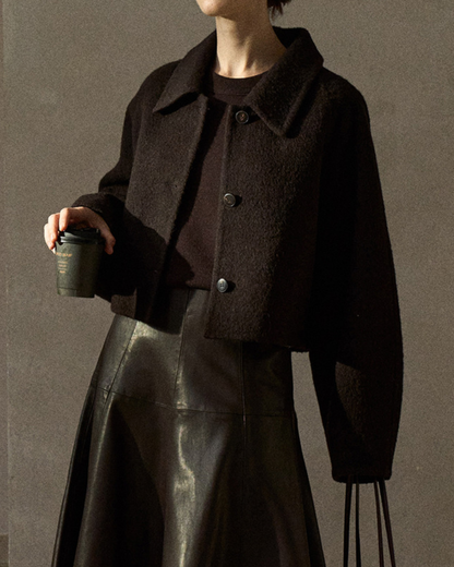 シングルブレストショートフリースジャケット 10296