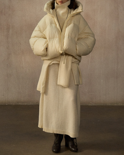 フーディーショートダウンコート 10243