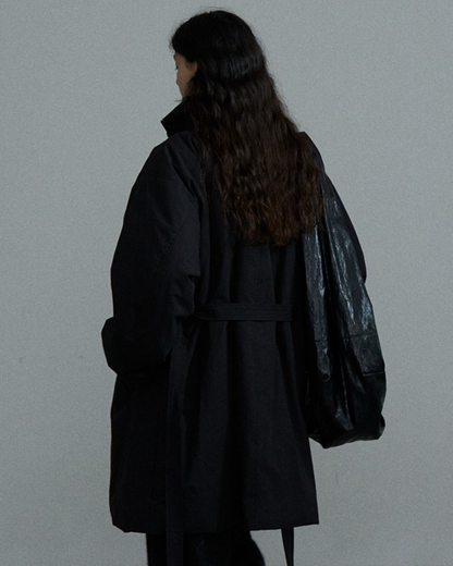 スタンドネックミディボリュームコート 10380