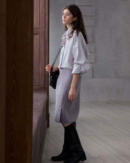 スタンダードカラーオーバーサイズウオッシュドシャツ 10327