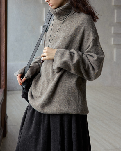 ハイカラー ルーズニットプルオーバー 10238