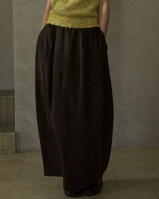 ウエストゴムロングルーズスカート 10215