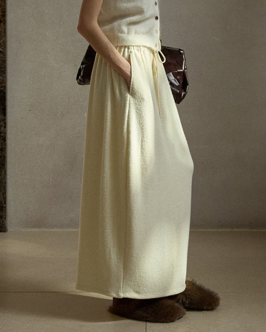 スリットロングニットスカート 10487