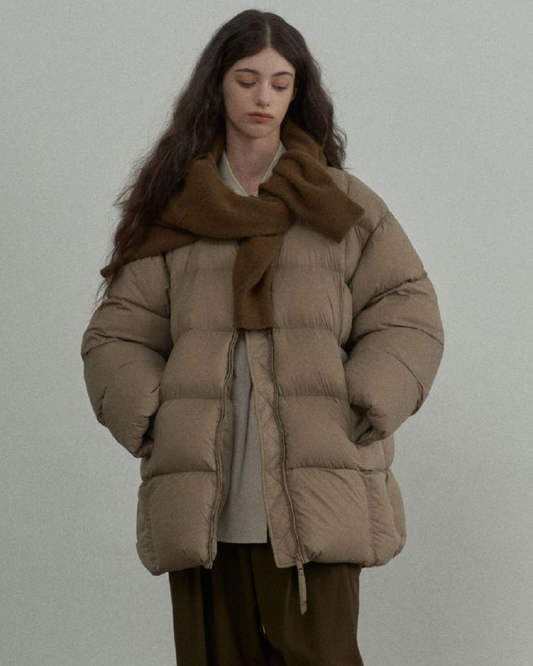 スリークキルティングラウンドコート 10396