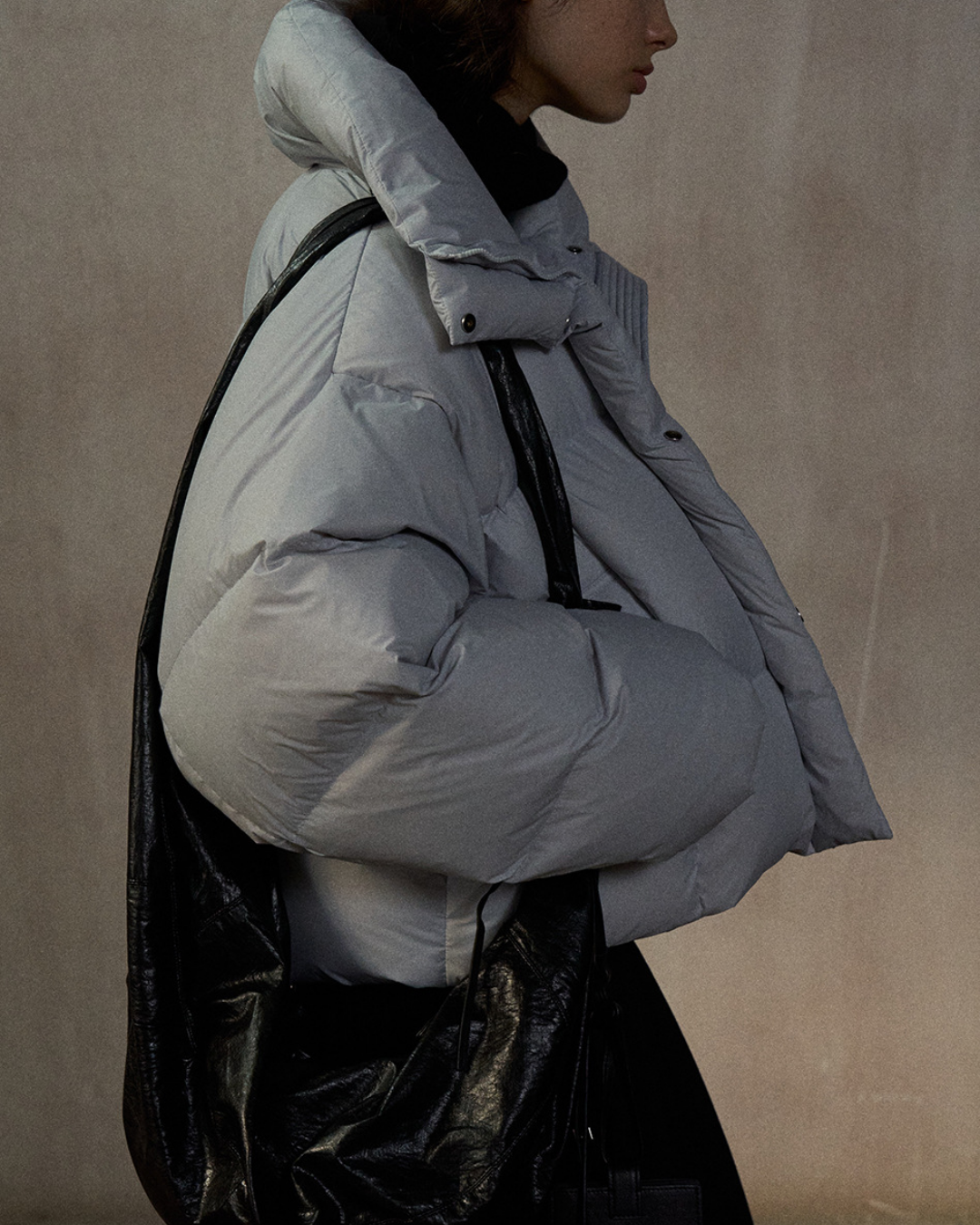 スタンドカラーショートダウンコート 10273