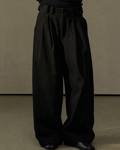 ハイウエストプリーツカーブパンツ 10224