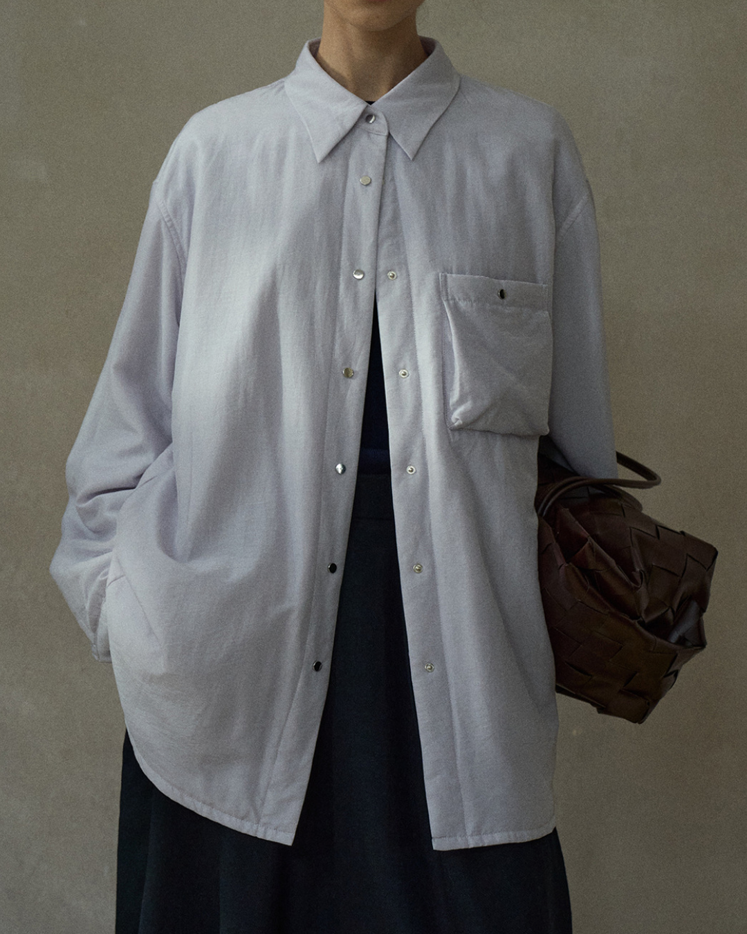 キルティングポケットオーバーシャツ 10202