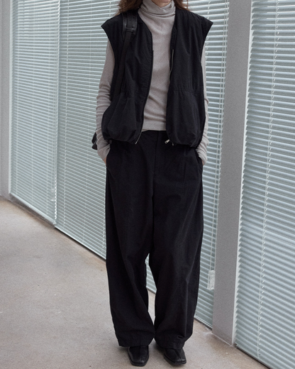 レイヤードジッパーベスト 10182