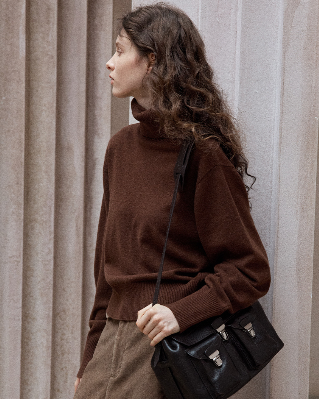 タートルネックウォームトーンニットプルオーバー 10138