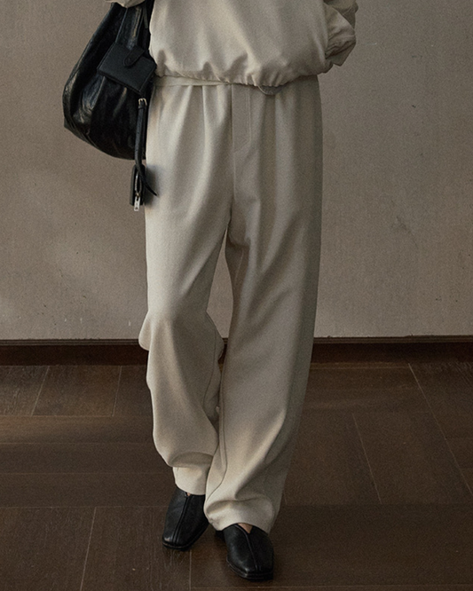 ミニマルウエストゴムワイドパンツ 10774