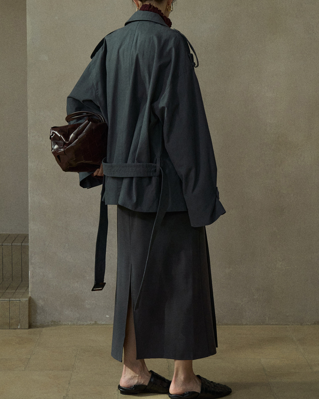 ダブルブレストミディジャケット 10221