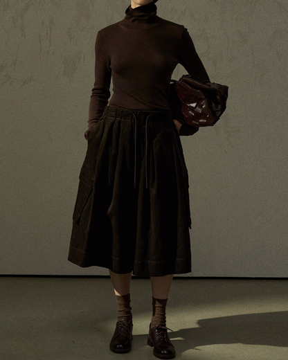 コーデュロイフレアカーゴスカート 10295