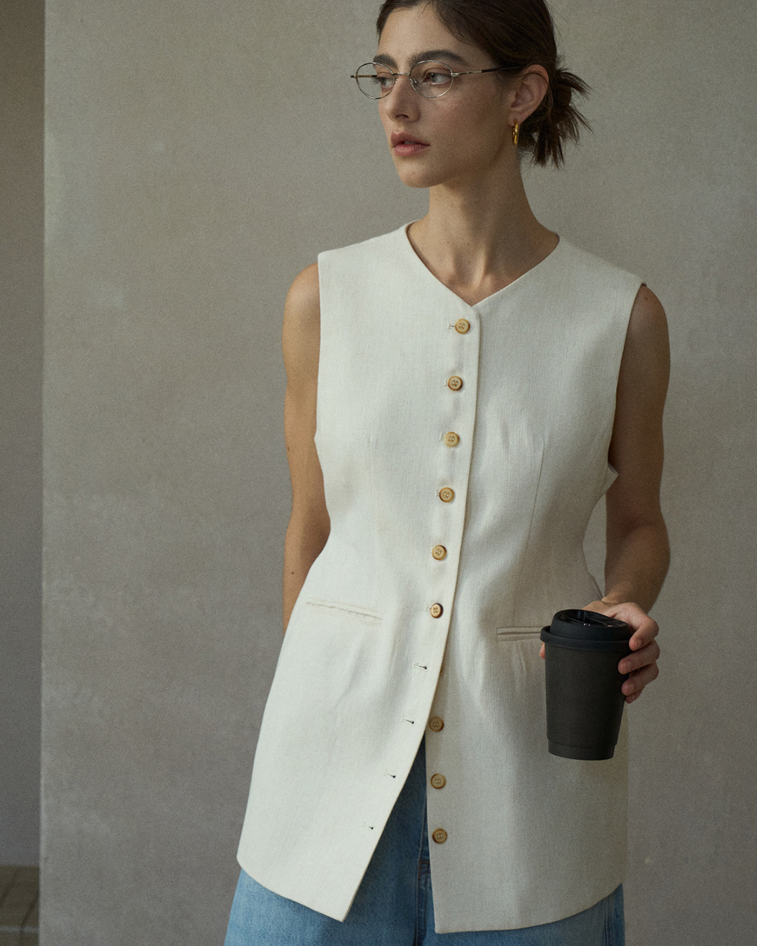 シャープVネックベスト 10441