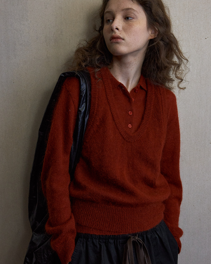 コンテンポラリーニットポロ 10500