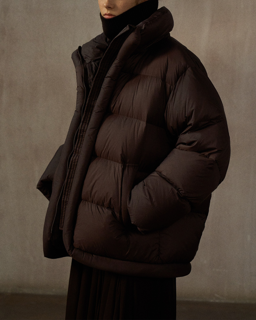 スタンドカラーミディコート 10269