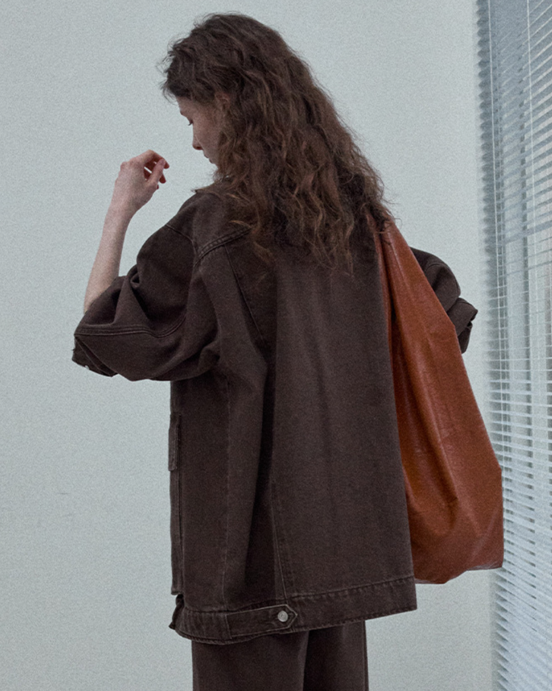 レトロウォッシュデニムルーズジャケット 10125