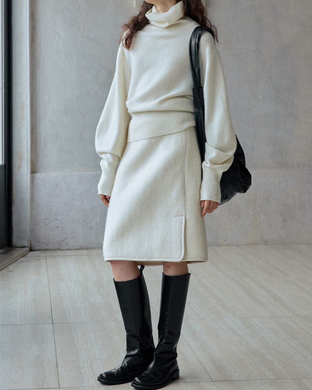 ハイウエストサイドスリットストレートスカート 10232