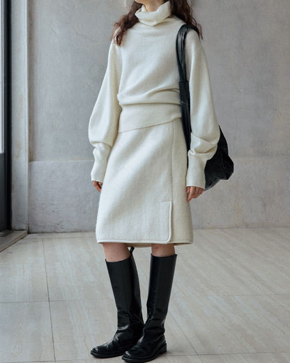 ハイウエストサイドスリットストレートスカート 10232