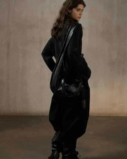 ハーフボタンリブニットフォレストトーンプルオーバー 10324