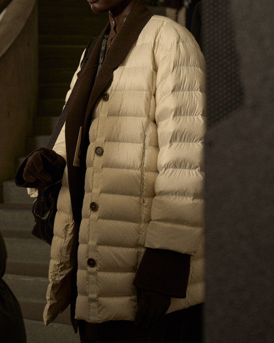 キルティングダウンミディコート 10252