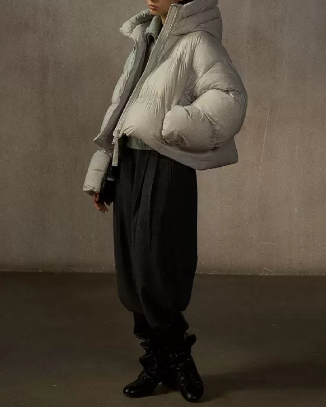 フーディーショートソフトダウンコート 10235