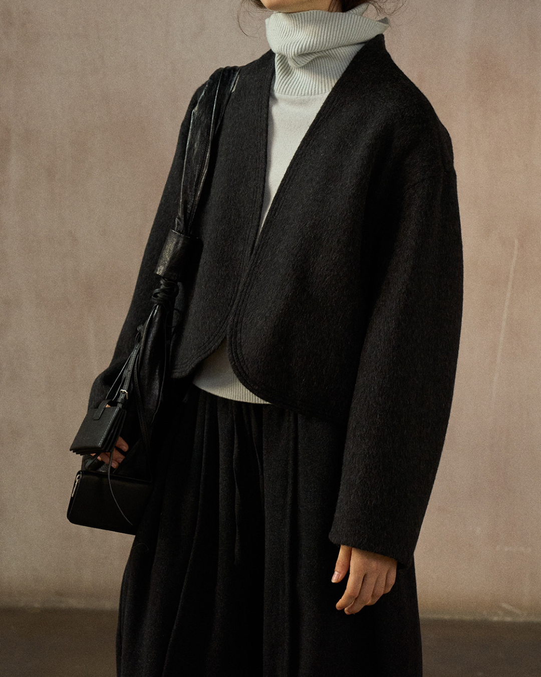 ノーカラーショートジャケット 10245