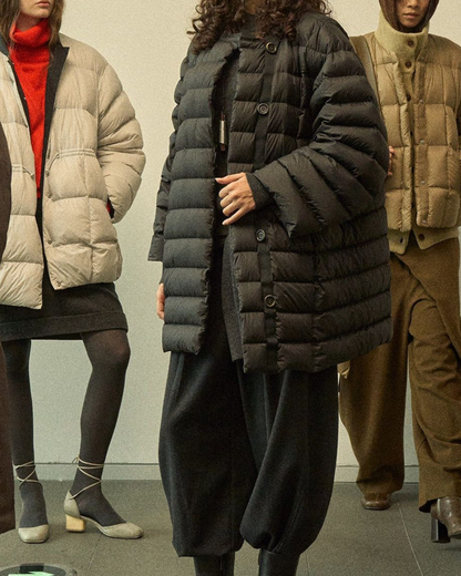 キルティングダウンミディコート 10252