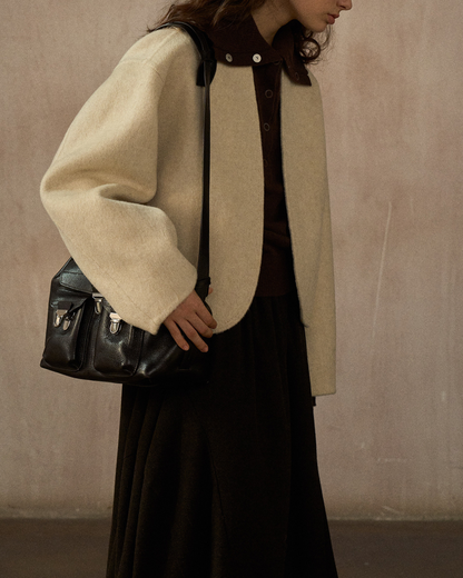 ノーカラーショートジャケット 10245