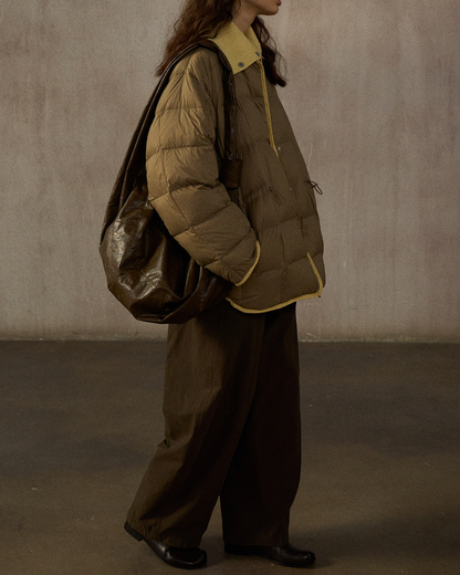 バイカラーリバーシブルダウンコート 10244